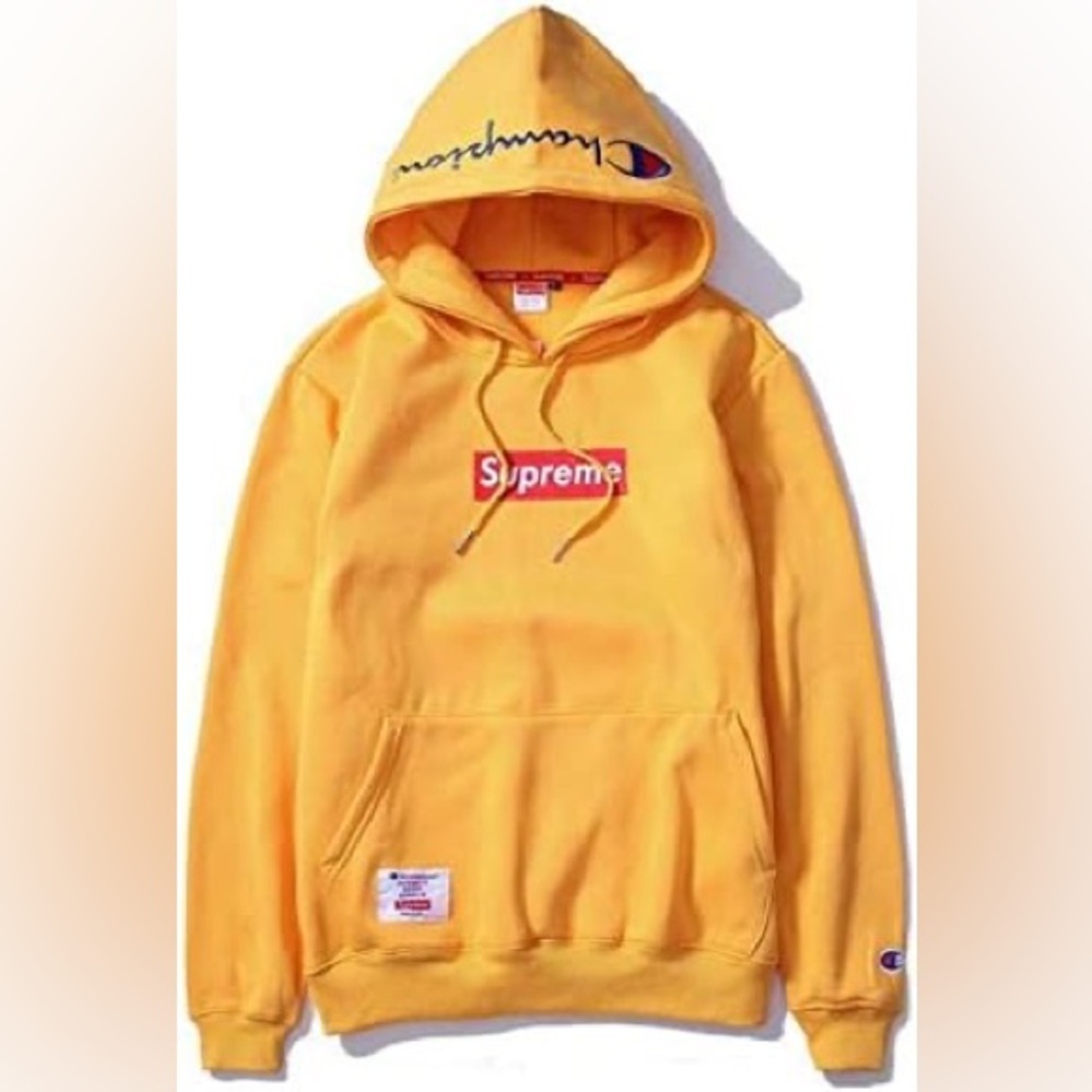 Supreme X Champion Box Logo Hoodie (Y-SMALL)